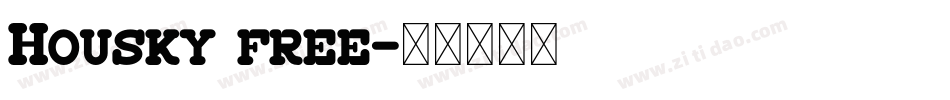 Housky free字体转换